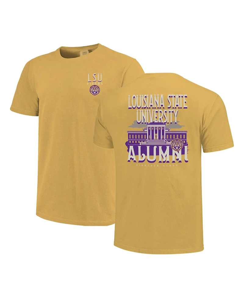 Image One Men's and Women's Gold Lsu Tigers Comfort Colors Campus Alumni T-Shirt