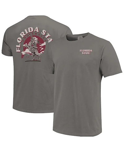 Image One Men's Gray Florida State Seminoles Comfort Colors Team Statue T-Shirt