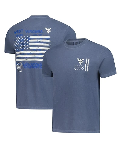 Image One Men's Navy West Virginia Mountaineers Comfort Colors Oht Camo Overlay T-Shirt