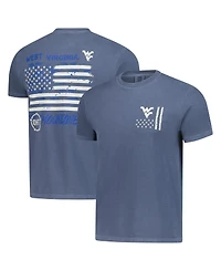 Image One Men's Navy West Virginia Mountaineers Comfort Colors Oht Camo Overlay T-Shirt