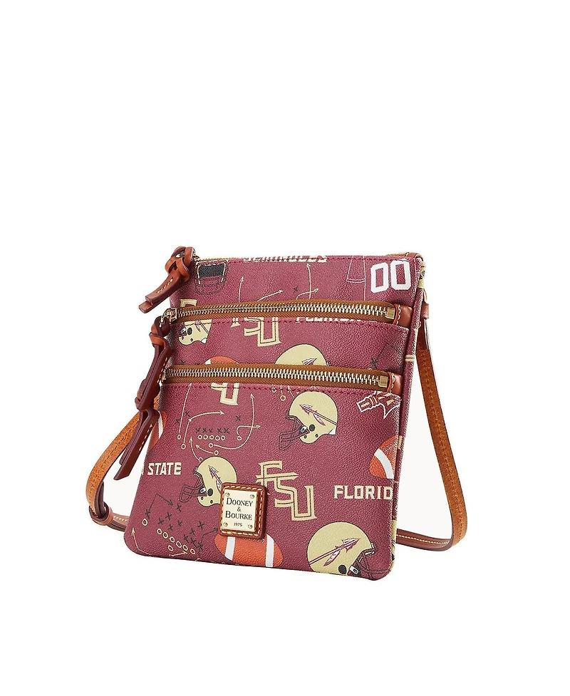 Dooney & Bourke Florida State Seminoles Football Halftime Triple Zip Crossbody Bag