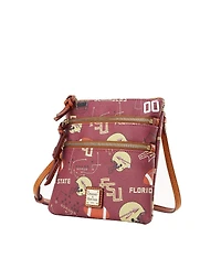 Dooney & Bourke Florida State Seminoles Football Halftime Triple Zip Crossbody Bag
