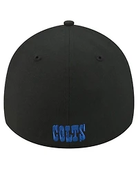 New Era Men's Black Indianapolis Colts Core Team 39THIRTY Flex Hat