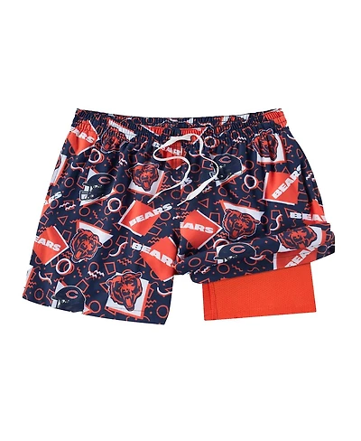 Chubbies Men's Navy Chicago Bears Game Day Fit Classic Lined Swim Trunks