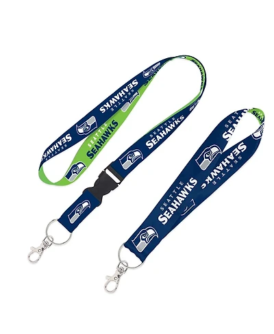 Wincraft Seattle Seahawks 2-Pack Lanyard with Detachable Buckle Key Strap Set