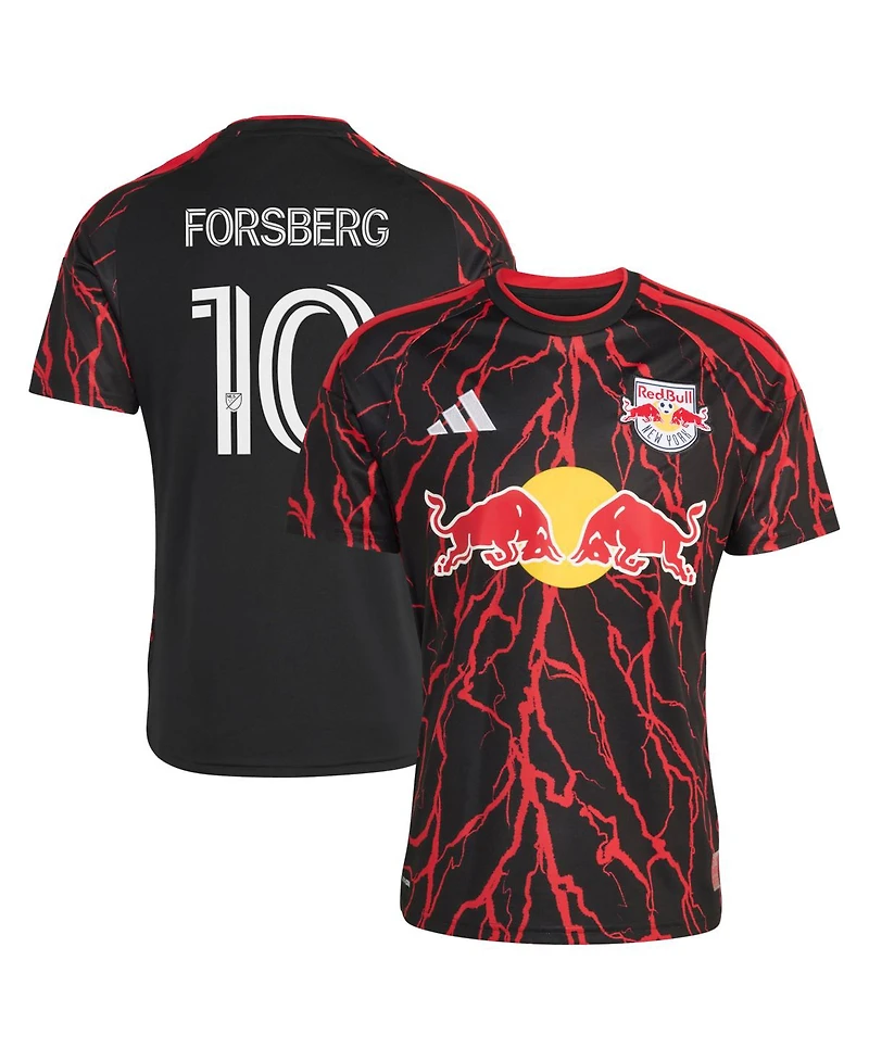 Adidas Men's Emil Forsberg Black New York Red Bulls 2026 The Rooted Kit Replica Jersey