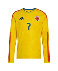 Adidas Men's Luis Diaz Yellow Colombia National Team 2026 Home Replica Long Sleeve Jersey