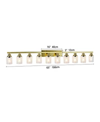 Busdays 52 Inch 10 Light Modern Bathroom Vanity Light for Mirror Wall Lighting for Bedroom Living Room
