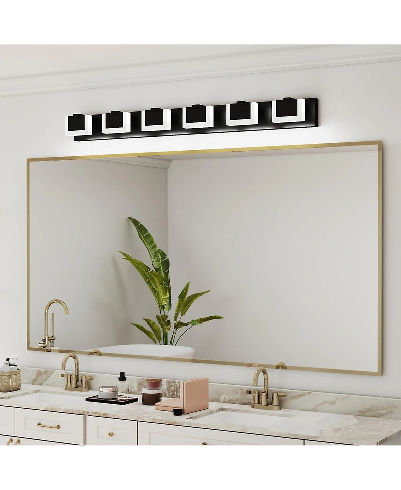 Busdays 6 Light Led Modern Bathroom Vanity Light Fixture Acrylic Vanity Lights