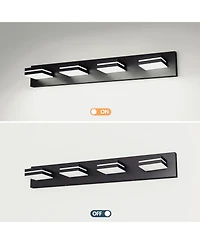 Busdays 4 Light Modern Led Vanity Light Wall Sconce for Bathroom and Mirror Sleek Minimalist Design Easy Installation