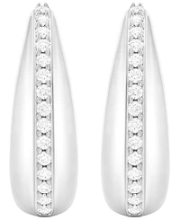 Macy's Diamond (1/2 ct. t.w.) Hoop Earrings in Sterling Silver