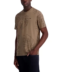 Karl Lagerfeld Paris Men's Large Palm Leaf Graphic T-Shirt