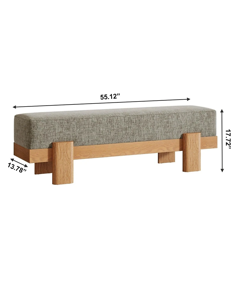 Slickblue Upholstered Entryway Bench with Mdf Frame