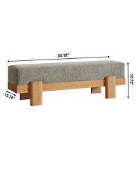 Slickblue Upholstered Entryway Bench with Mdf Frame