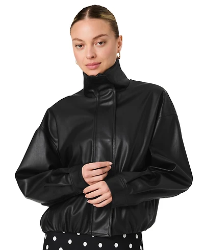 French Connection Women's Dessa Oversized Funnel Neck Bomber Jacket