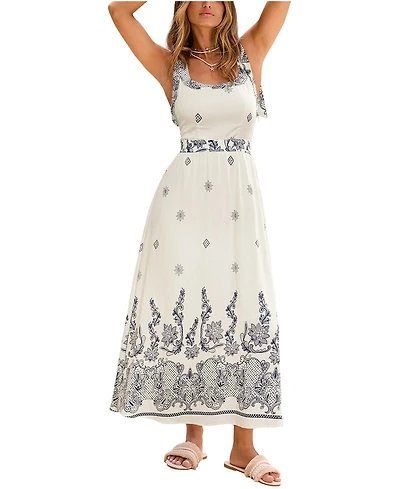 Cupshe Women's Venice Nights Paisley Maxi Beach Dress