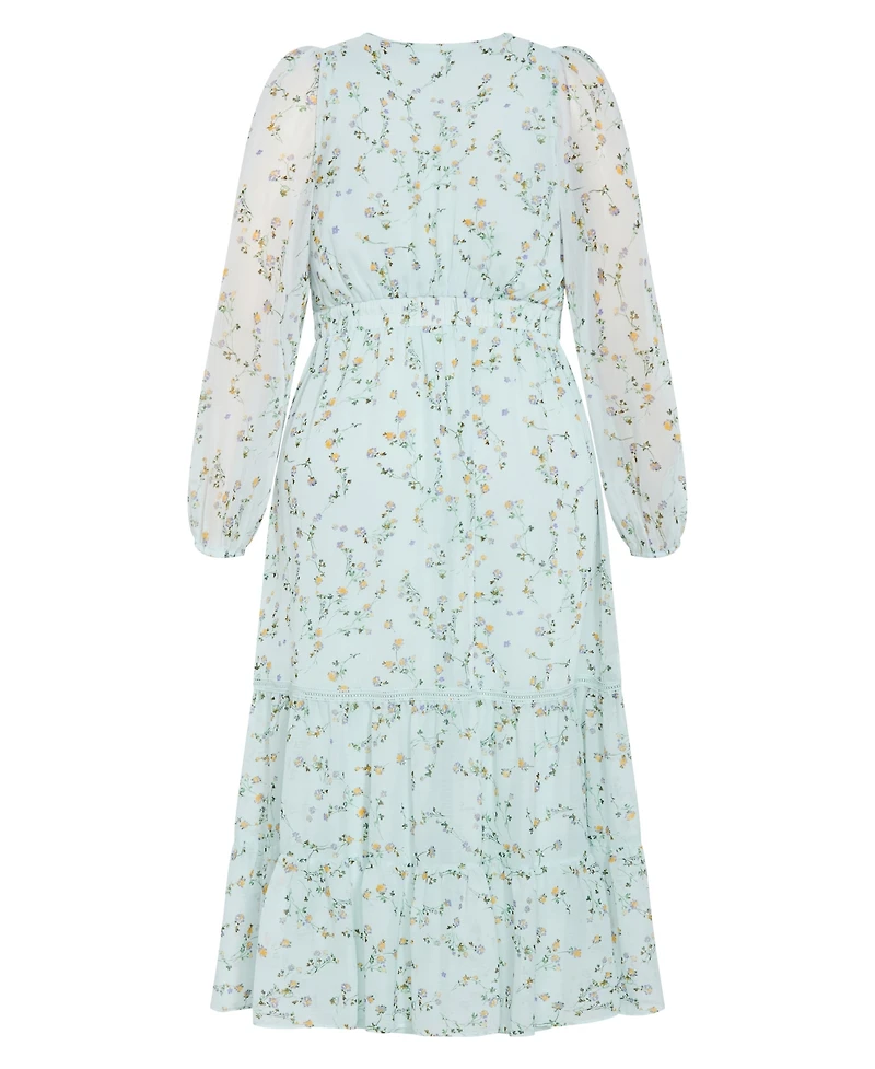 City Chic Women's Kiki Ditsy Print Maxi Dress
