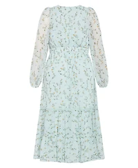 City Chic Women's Kiki Ditsy Print Maxi Dress