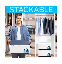 SereneLife Heavy-Duty Storage Bin with Built-in Combination Lock