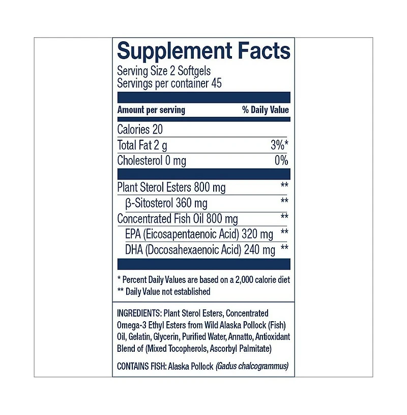Wiley's Finest Wild Alaskan Fish Oil Cholesterol Support - Heart Health Supplement for Men and Women