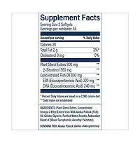 Wiley's Finest Wild Alaskan Fish Oil Cholesterol Support - Heart Health Supplement for Men and Women