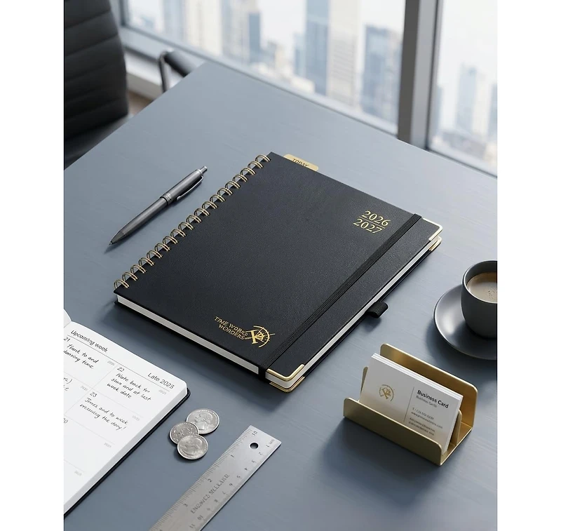 Gnuadz Pocket Calendar 2026-2027 Weekly Planner Hardcover Tabs Pen Loop