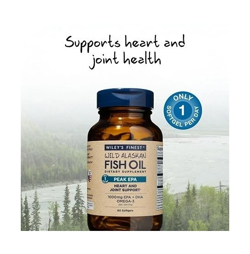Wiley's Finest Wild Alaskan Fish Oil Peak Epa