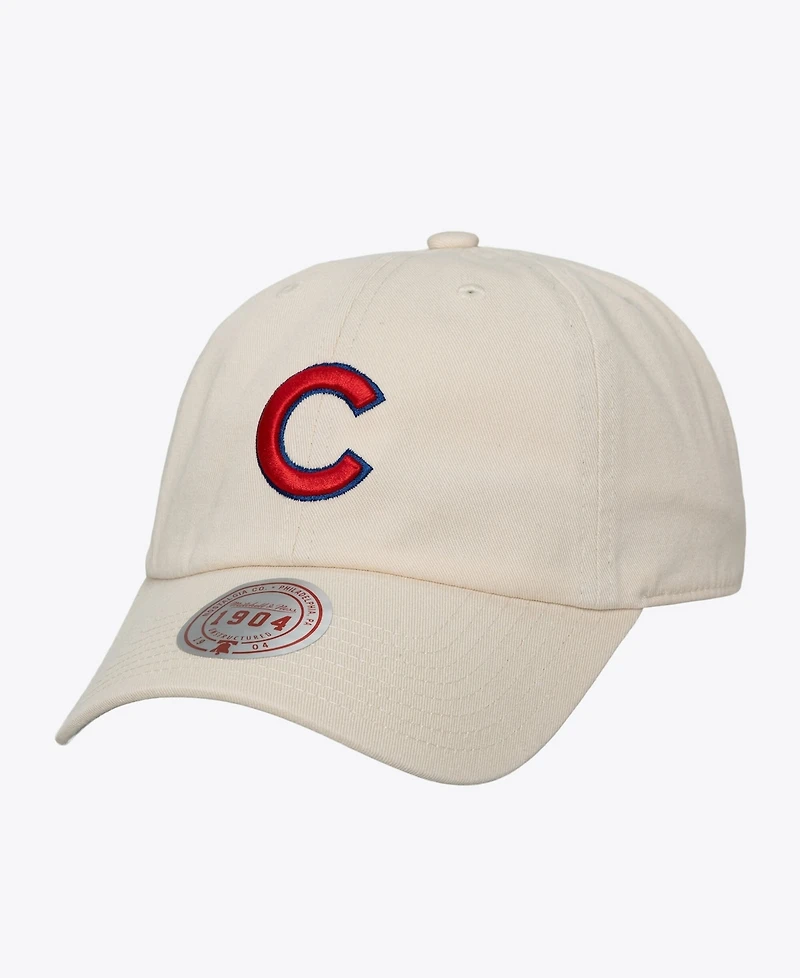 Mitchell & Ness Men's and Women's Cream Chicago Cubs Off-Season 1904 Strapback Adjustable Hat