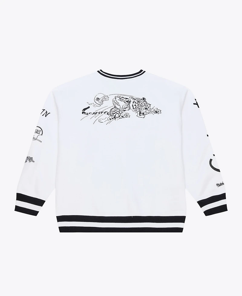 Mitchell & Ness Men's White Cincinnati Bengals Arctic Fleece Sweatshirt