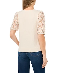 Vince Camuto Women's Textured Crewneck Top