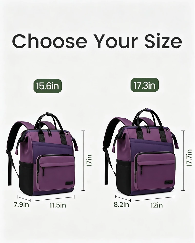 Lovevook Laptop Backpack for Women, 15.6 Inch Travel Backpack for Work College Business, Water Resistant Teacher Nurse Bag