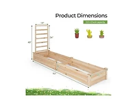 Lucky One Raised Garden Bed with Planter Box and Trellis for Climbing Plants