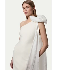 Karen Millen Women's Shoulder Bow Cape Detail Maxi Dress