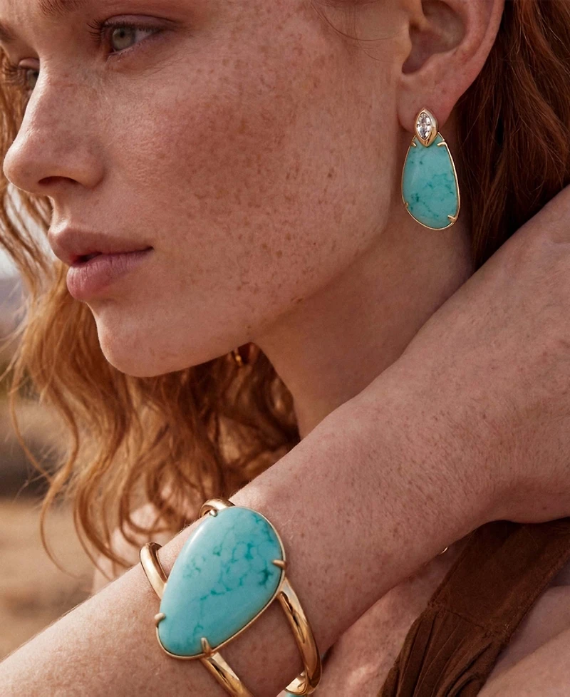 Ettika Gold-Plated Majestic Stone Earrings