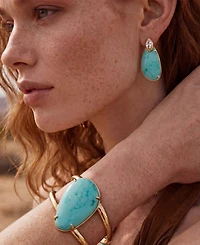 Ettika Gold-Plated Majestic Stone Earrings
