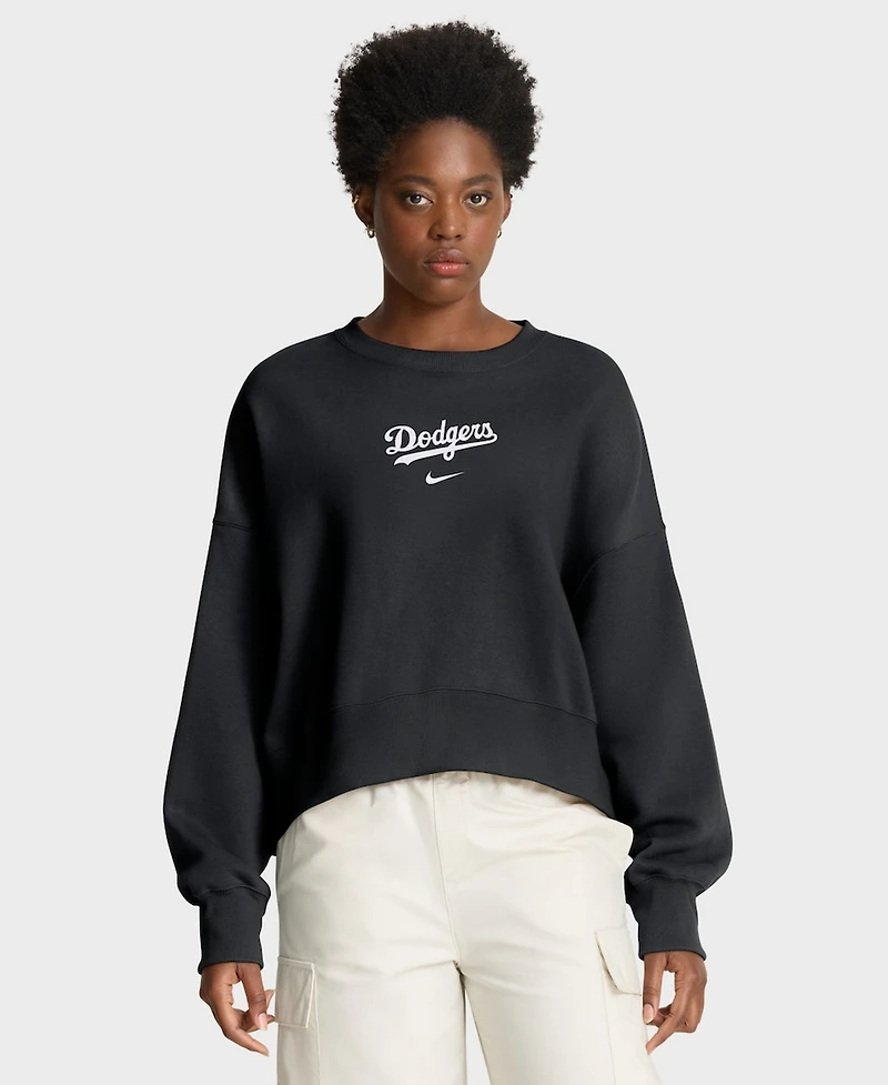 Nike Women's Black Los Angeles Dodgers Oversized Primetime Sweatshirt