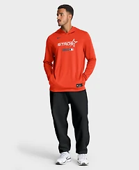 Nike Men's Orange Houston Astros City Connect Dri-fit Long Sleeve Hooded T-Shirt