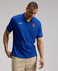 Nike Men's Royal New York Mets Authentic Collection Striped Victory Dri-fit Polo Shirt