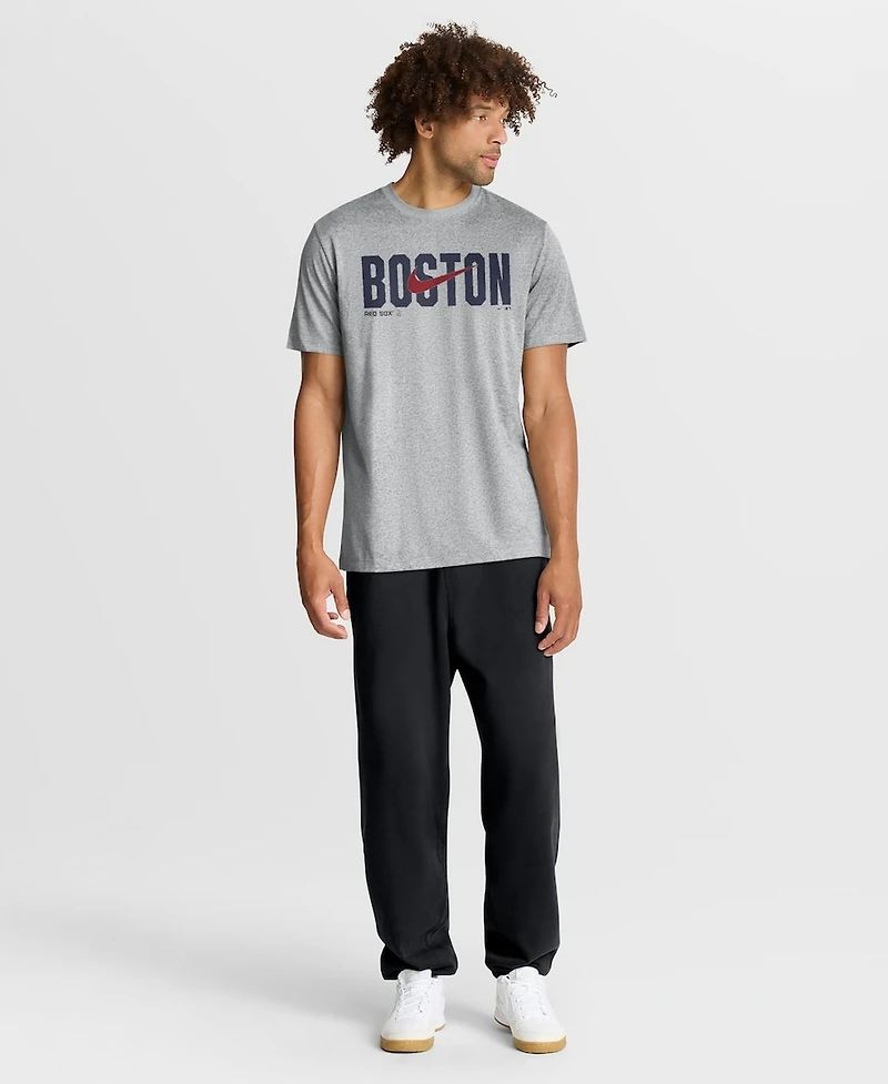 Nike Men's Heather Gray Boston Red Sox Swoosh Legend Dri-fit T-Shirt