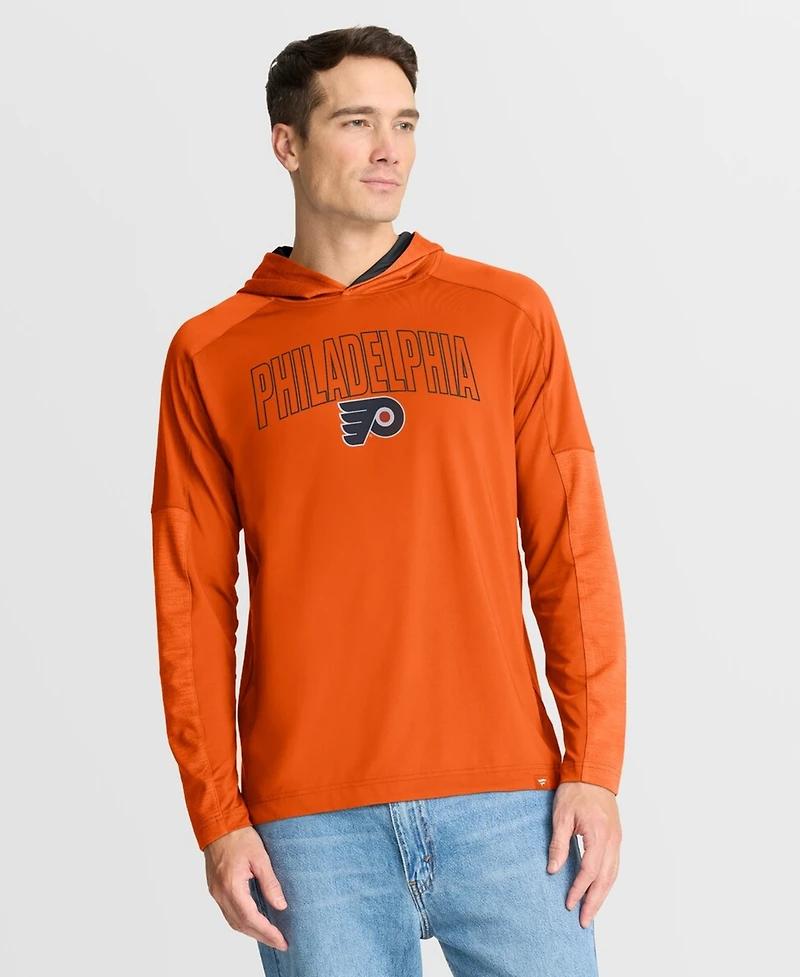 Fanatics Men's Orange Philadelphia Flyers Penalty Shot Long Sleeve Hoodie T-Shirt