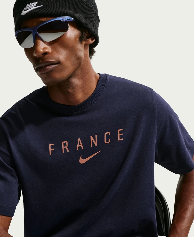Nike Men's Blue France National Team Wordmark T-Shirt