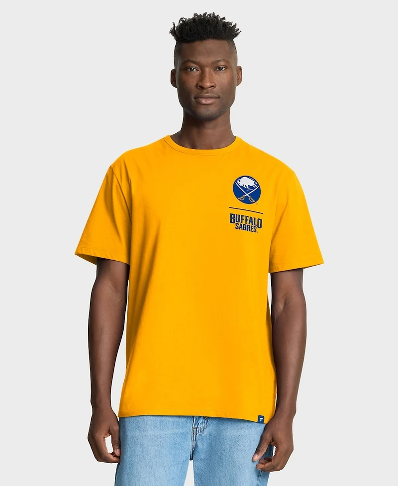 Fanatics Men's Gold Buffalo Sabres Crash The Net Legacy T-Shirt