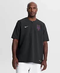 Nike Men's Black New York Mets Authentic Collection Dri-fit Quarter-Zip Windshirt
