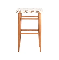 Safavieh Kaleo Woven Leather Barstool