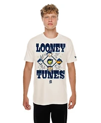 New Era Men's and Women's Cream Detroit Tigers Looney Tunes T-Shirt