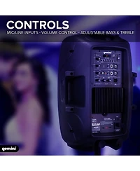 Gemini Sound As-2115BT Active 15 inches Bluetooth Pa Speaker