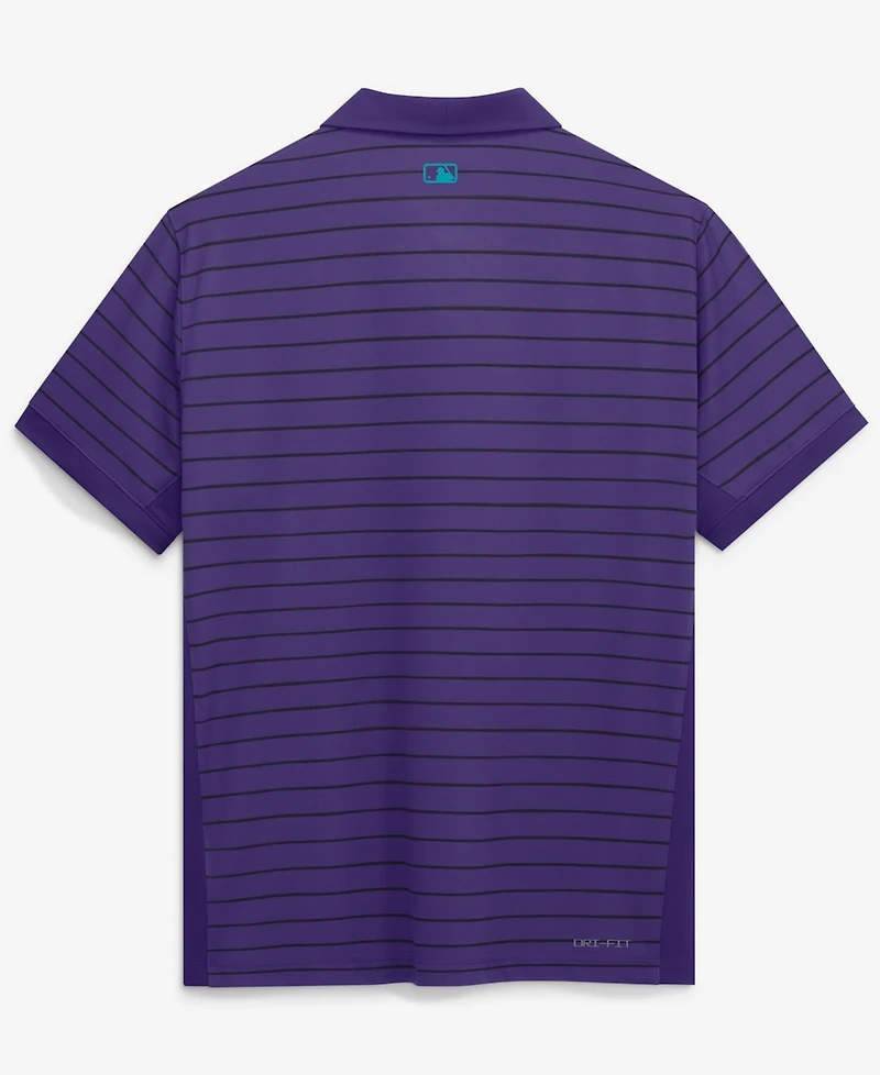 Nike Men's Purple/Black Arizona Diamondbacks Authentic Collection City Connect Striped Victory Dri-fit Polo Shirt