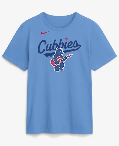 Nike Men's Light Blue Chicago Cubs Electric Bear T-Shirt