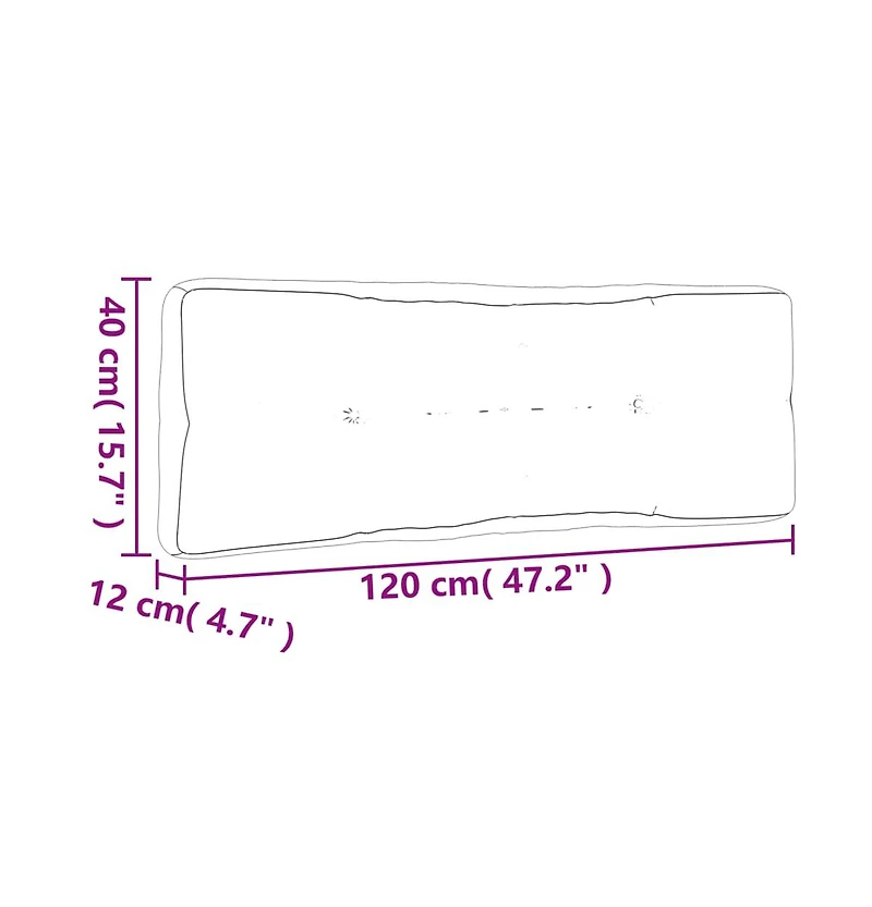 vidaXL Pallet Cushion 47.2"x15.7"x4.7" Fabric