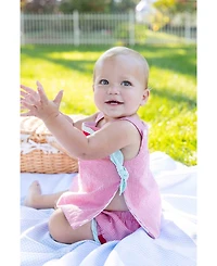 Florence Eiseman Baby Girl Check Seersucker Dress and Bloomer With Watermelon